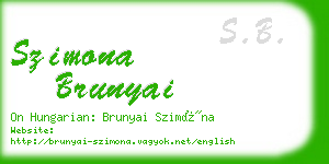 szimona brunyai business card